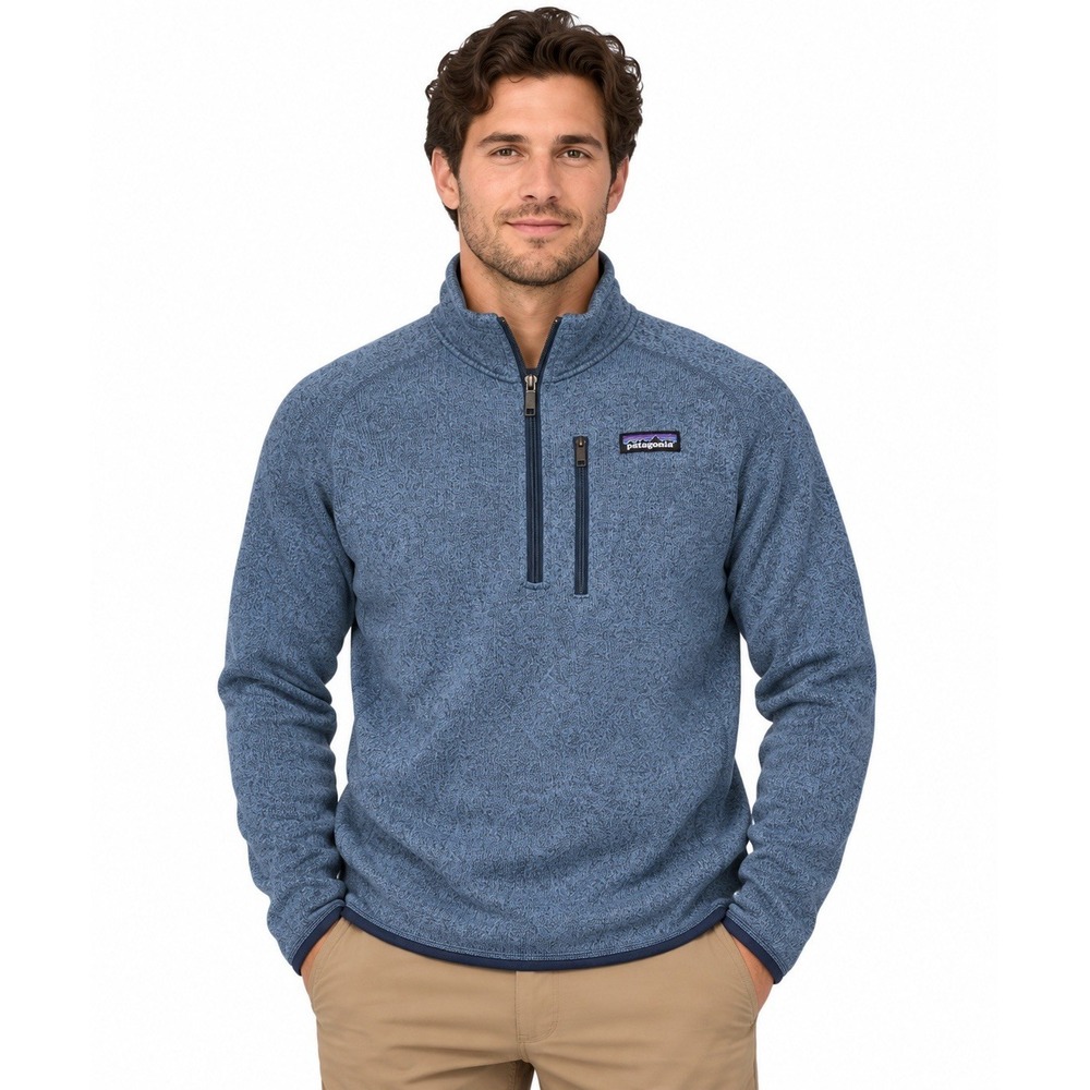 Patagonia Better Sweater 1/4 Zip Pullover Men's M Blue Fleece Jacket 25522